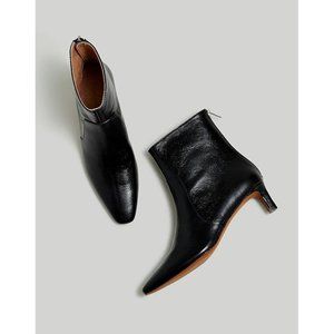 Madewell The Dimes Kitten-Heel Boot in True Black
